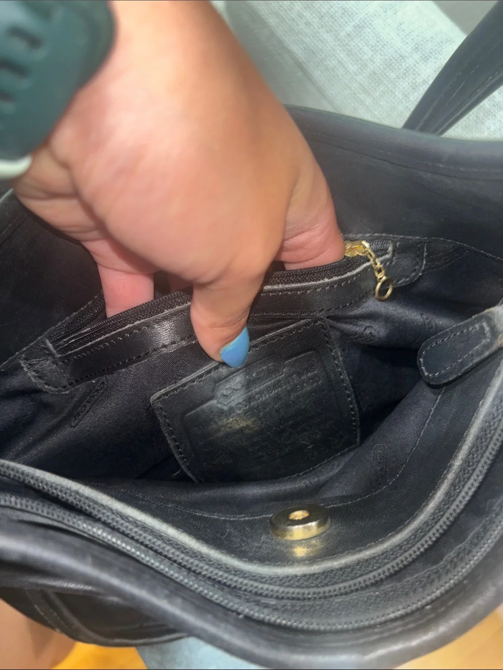 Coach 9047  Black Ergo Leather Shoulder Bag
